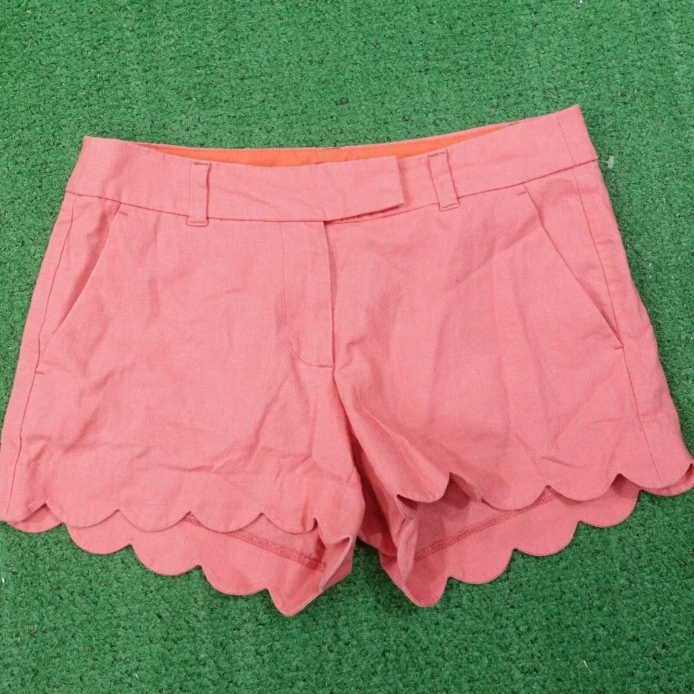 J CREW PINK LINEN BLEND SHORTS WOMENS SIZE 4 - Picture 1 of 6